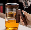 Hotpot Pro™ | Elegant Glass Teapot with Wooden Accents