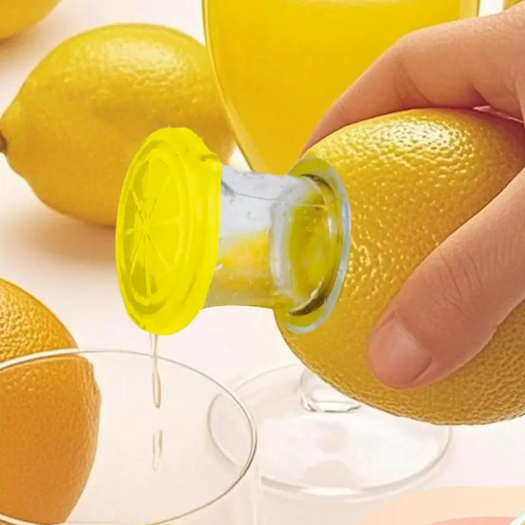 Verse Citrussap met een druk