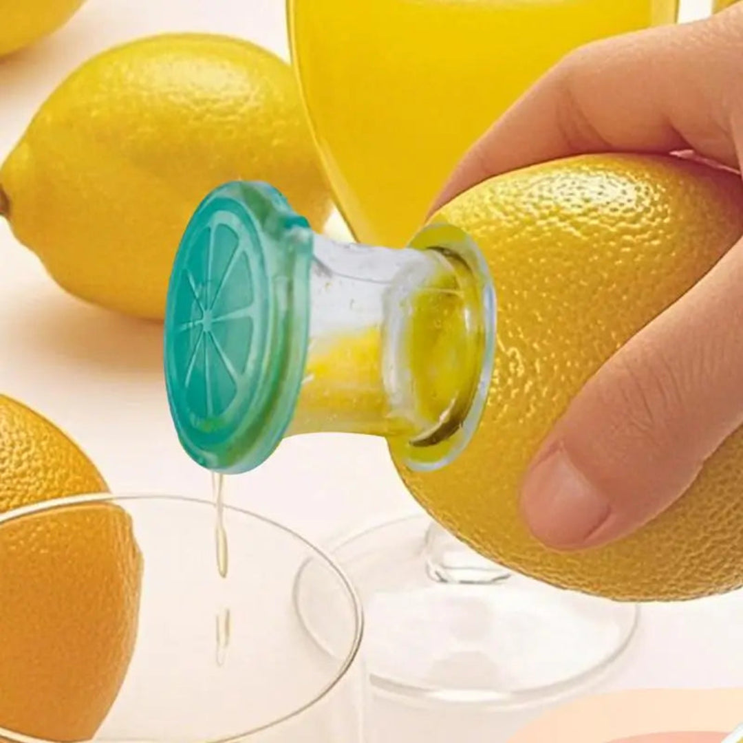 Verse Citrussap met een druk