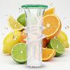 Verse Citrussap met een druk