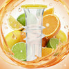 Verse Citrussap met een druk
