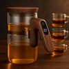 Hotpot Pro™ | Elegant Glass Teapot with Wooden Accents
